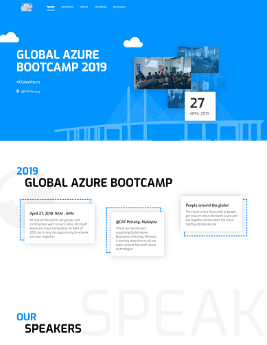Global Azure Malaysia 2019 landing page screenshot