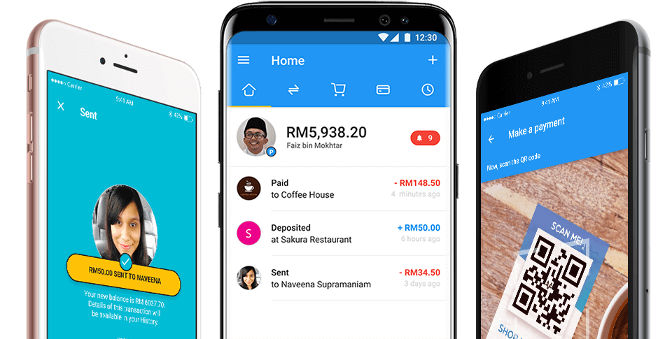 vcash mobile app render mockup